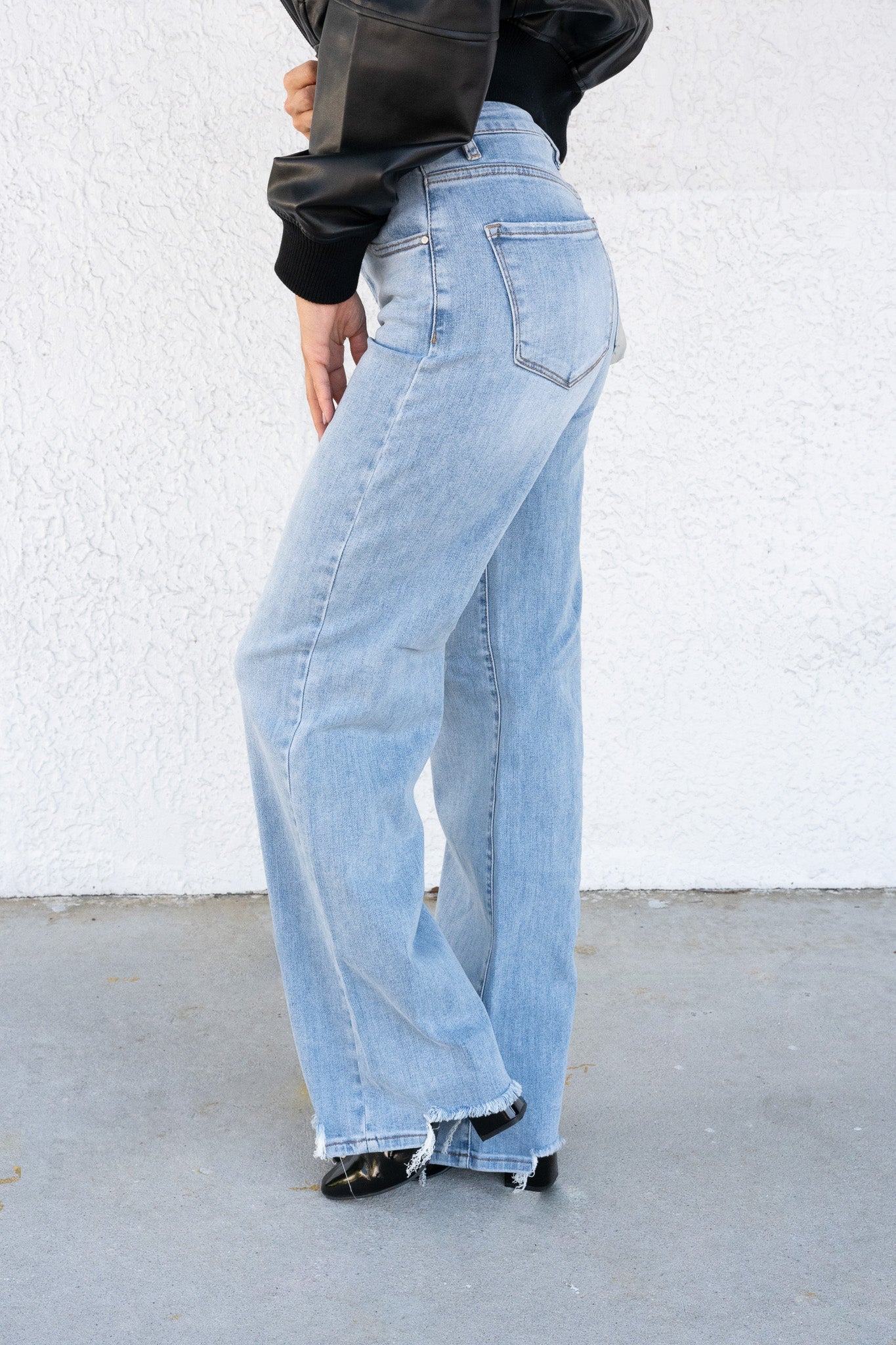 Brooke Jeans By Risen High Rise Wide Leg - Light