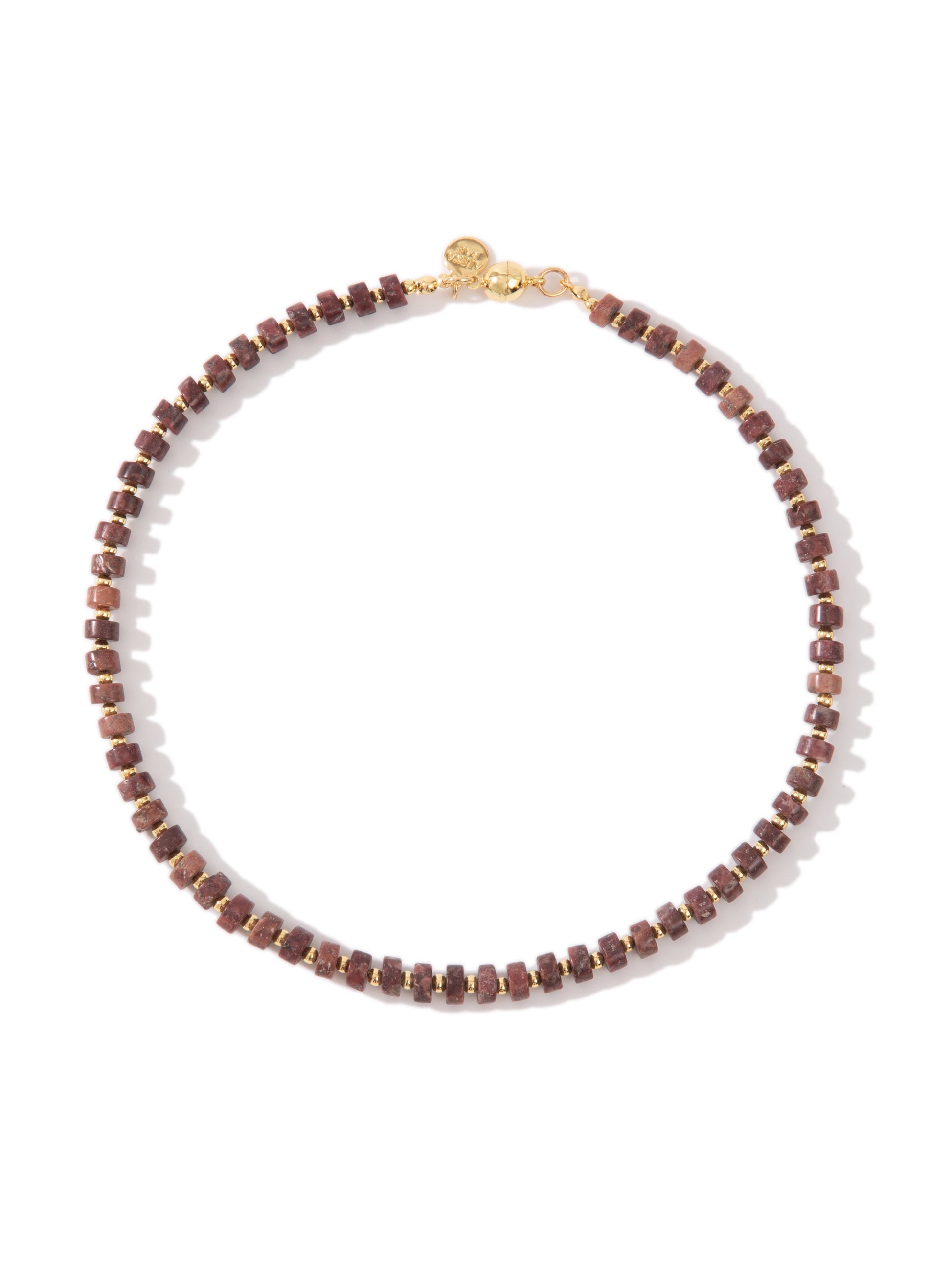Sally Necklace - Gold Burgundy