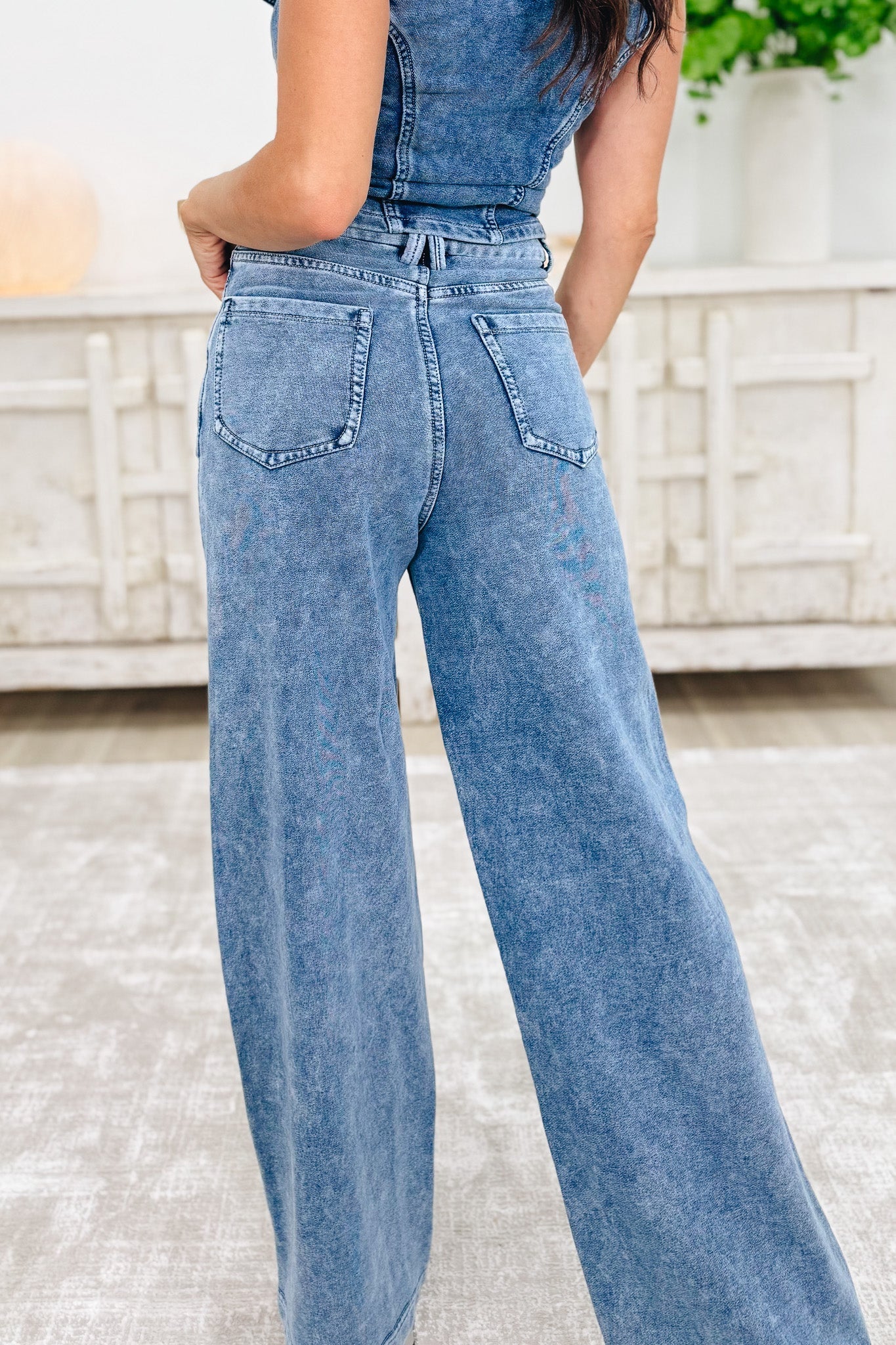 Buttoned & Bold By White Birch - High Rise Wide Leg Jeans - 2 Colors!