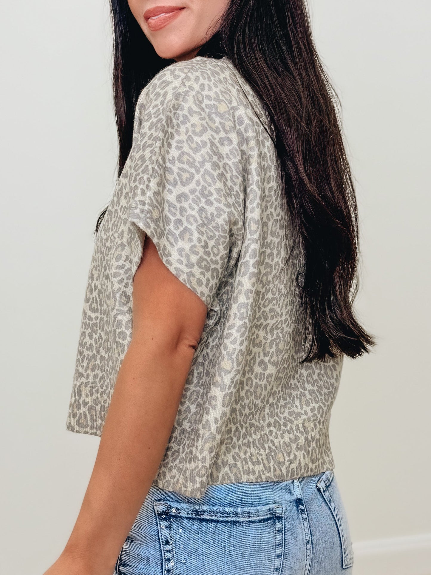 Low Key Greatness Leopard Top