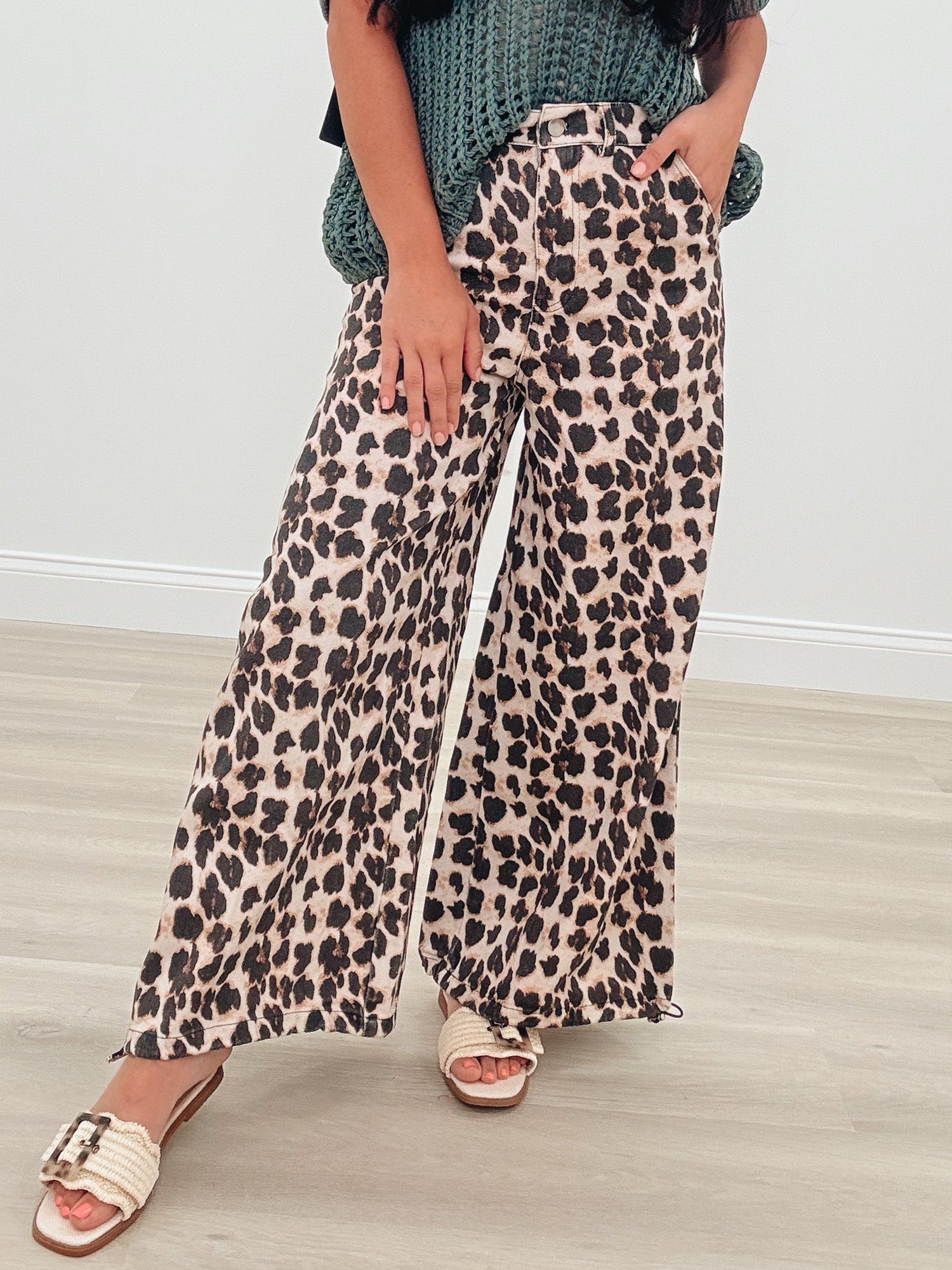 Array Wild Heights Leopard Jeans - Taupe Leopard