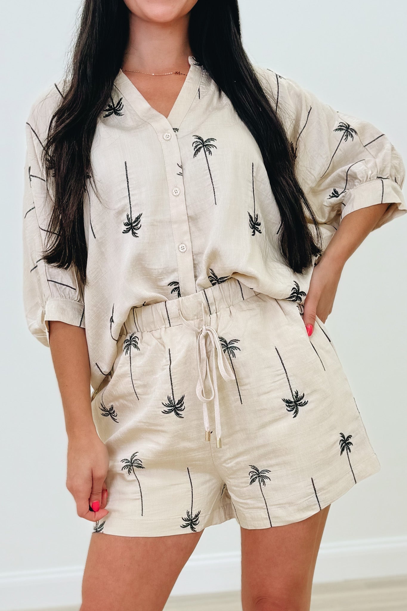 Palm Trees In The Breeze Top - 2 Colors!