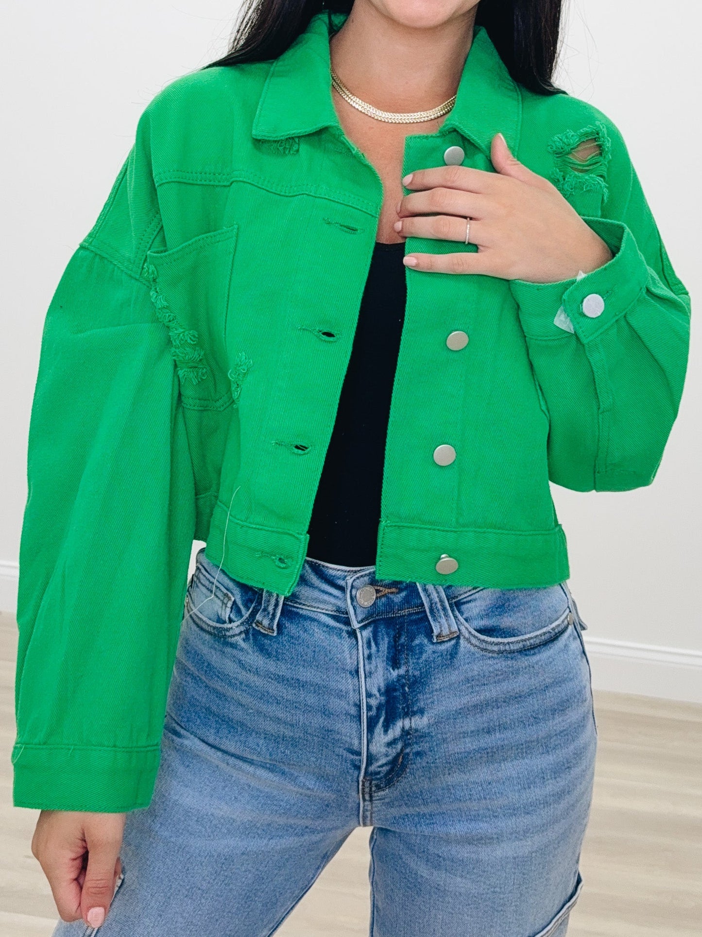 Southern Strut Rhinestone Denim Jacket