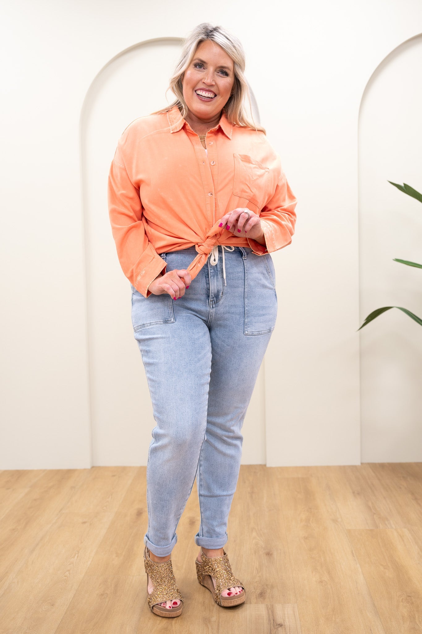 Judy Blue Walk It Out High Waist Vintage Double Cuff Jogger