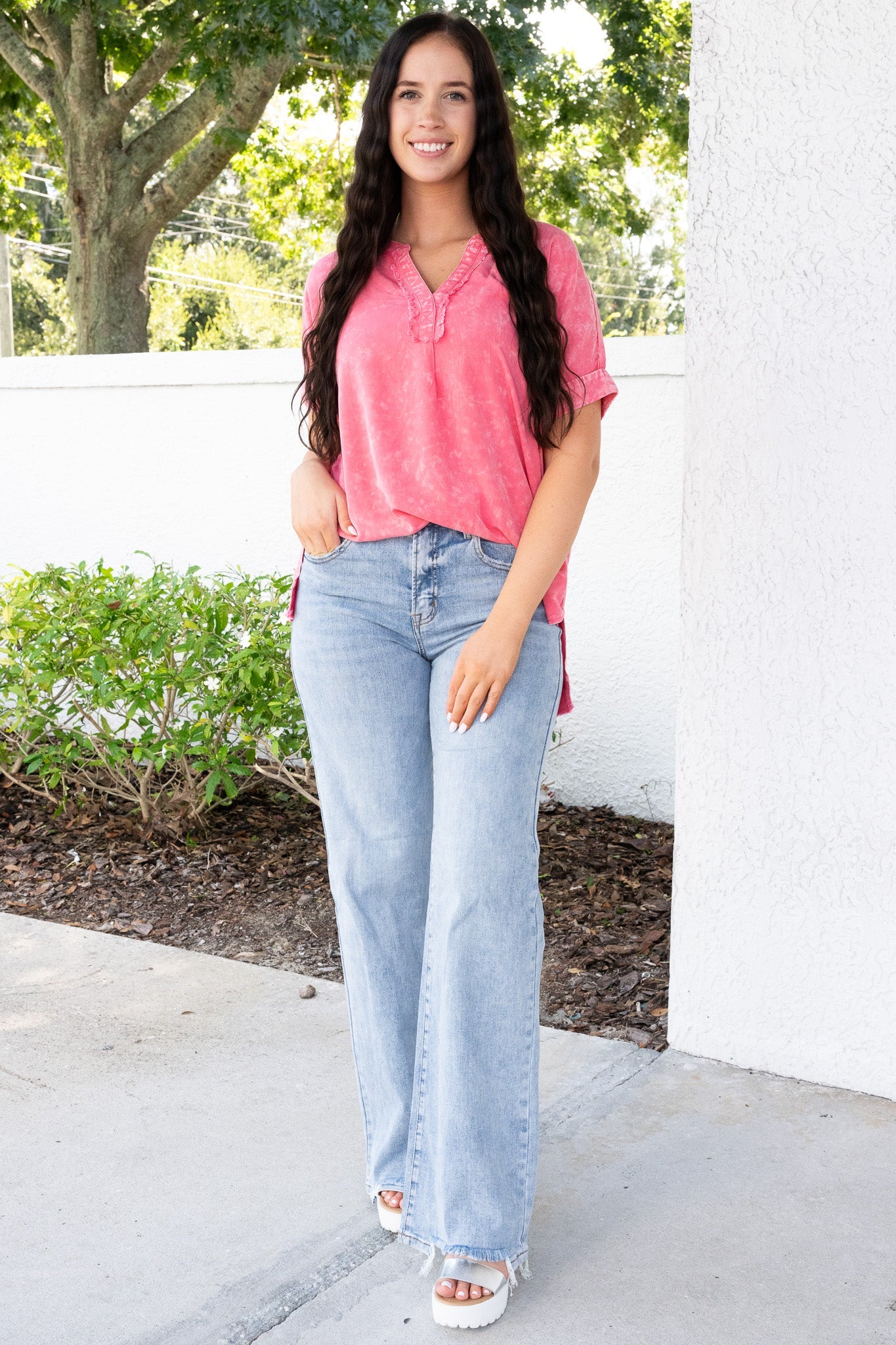 Brooke Jeans By Risen High Rise Wide Leg - Light