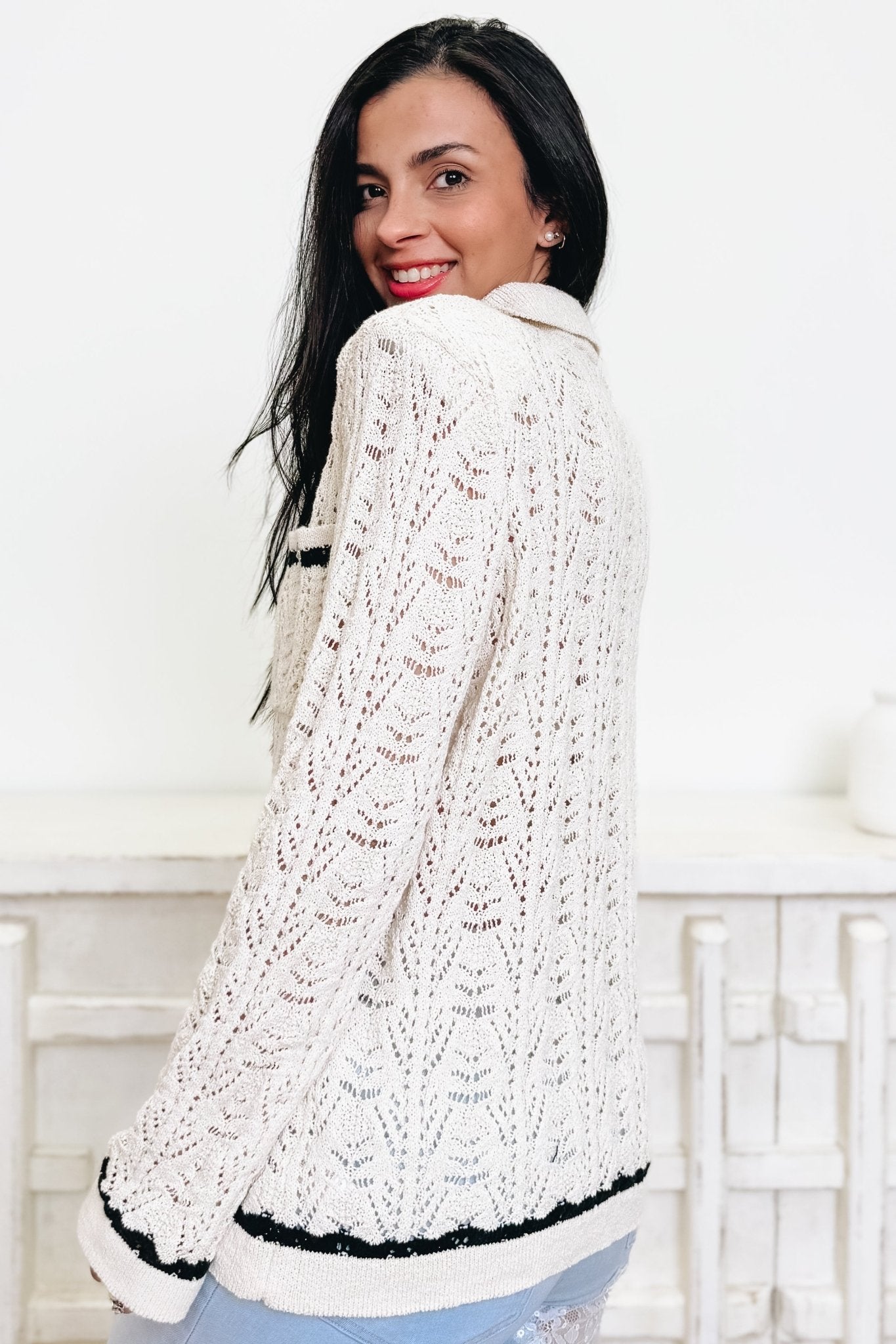 First Impression Crochet Cardigan - By Alexa Rae