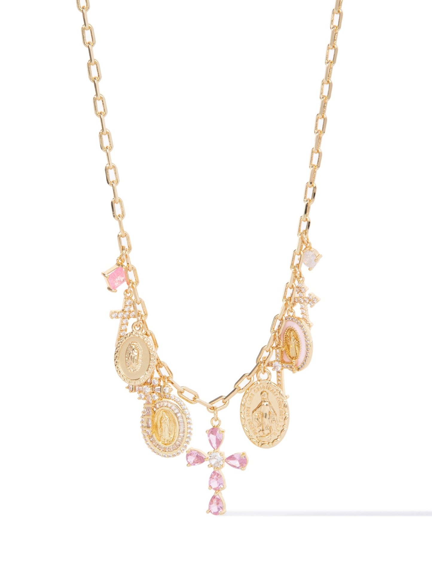 For All Saints Charm Necklace - Gold - By Alexa Rae
