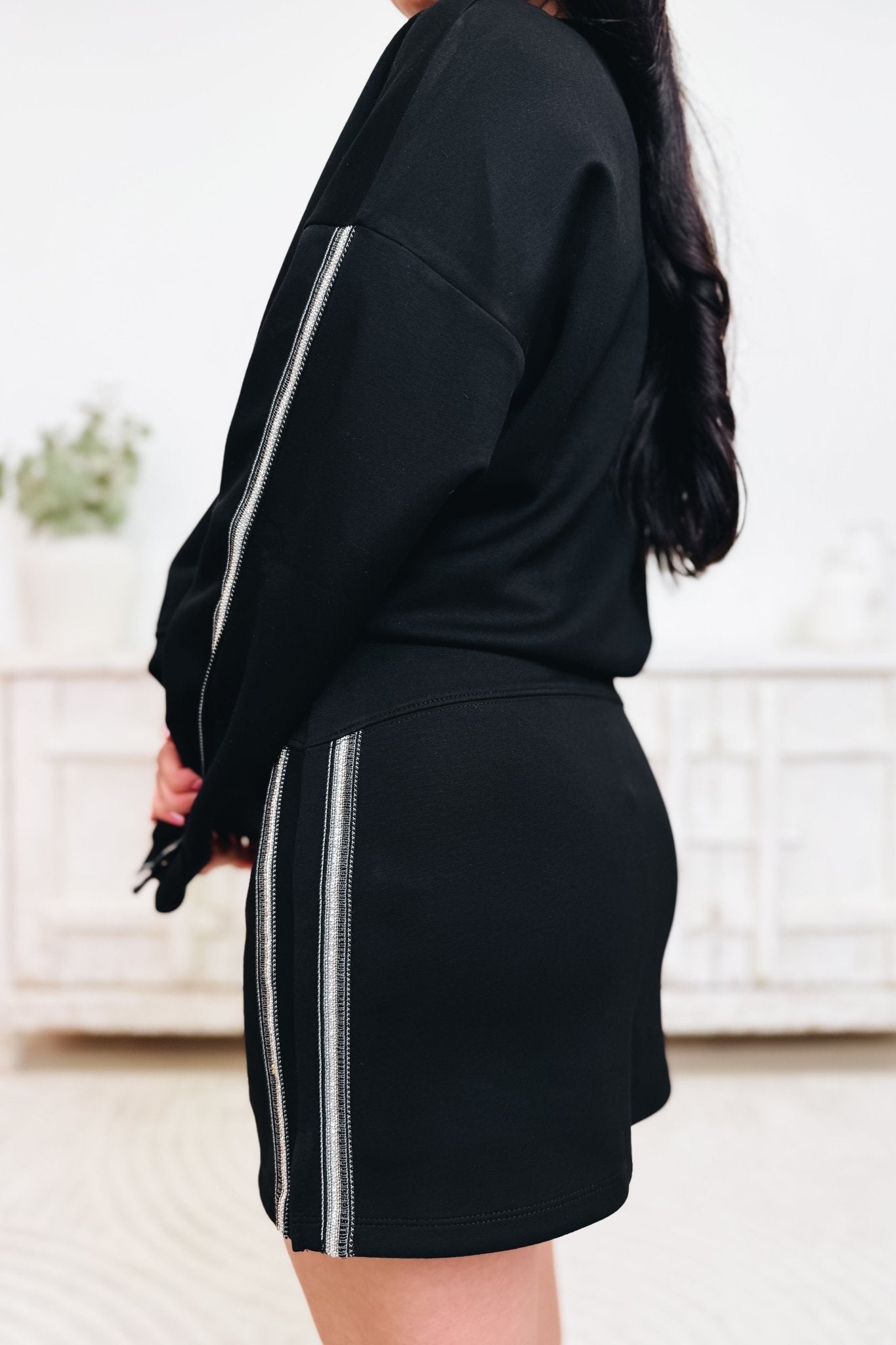 Gleaming Treasure Skort - Black - By Alexa Rae