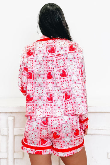 Heart Of Content Shorts Pajama Set - By Alexa Rae