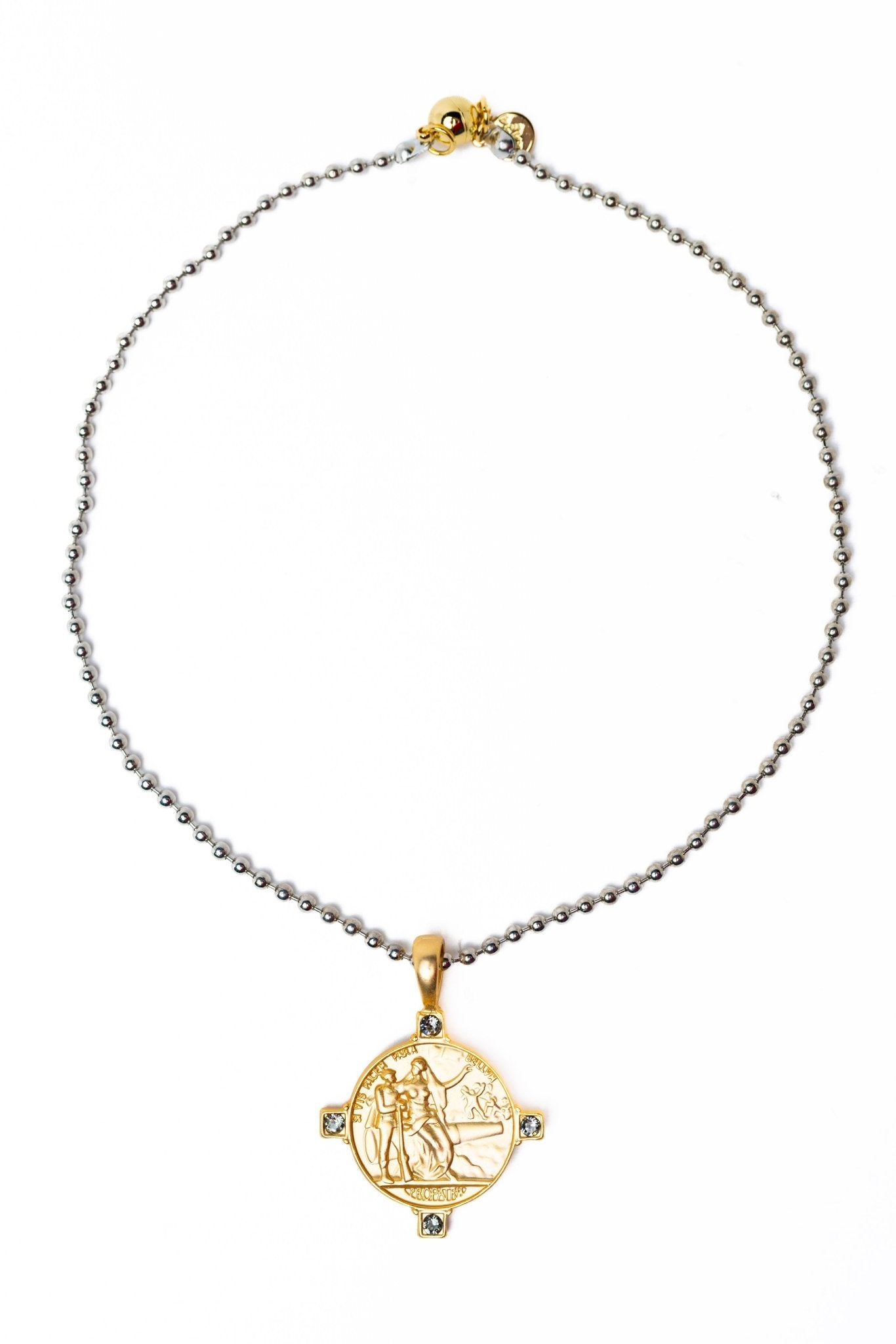 Heavenly Guard Necklace - Silver Gold - By Alexa Rae