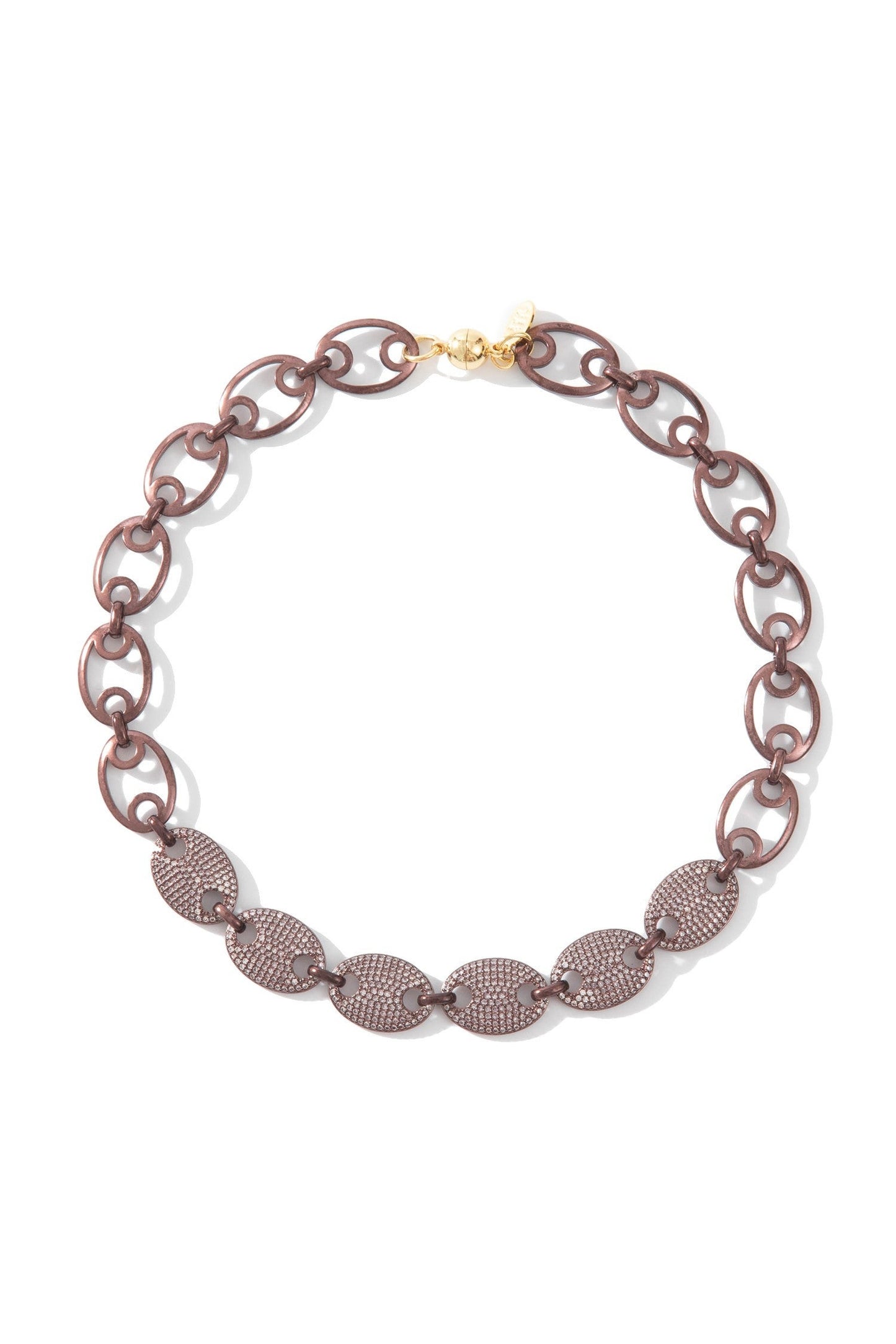 Alaia Glam Necklace - Liquid Metallic Coffee