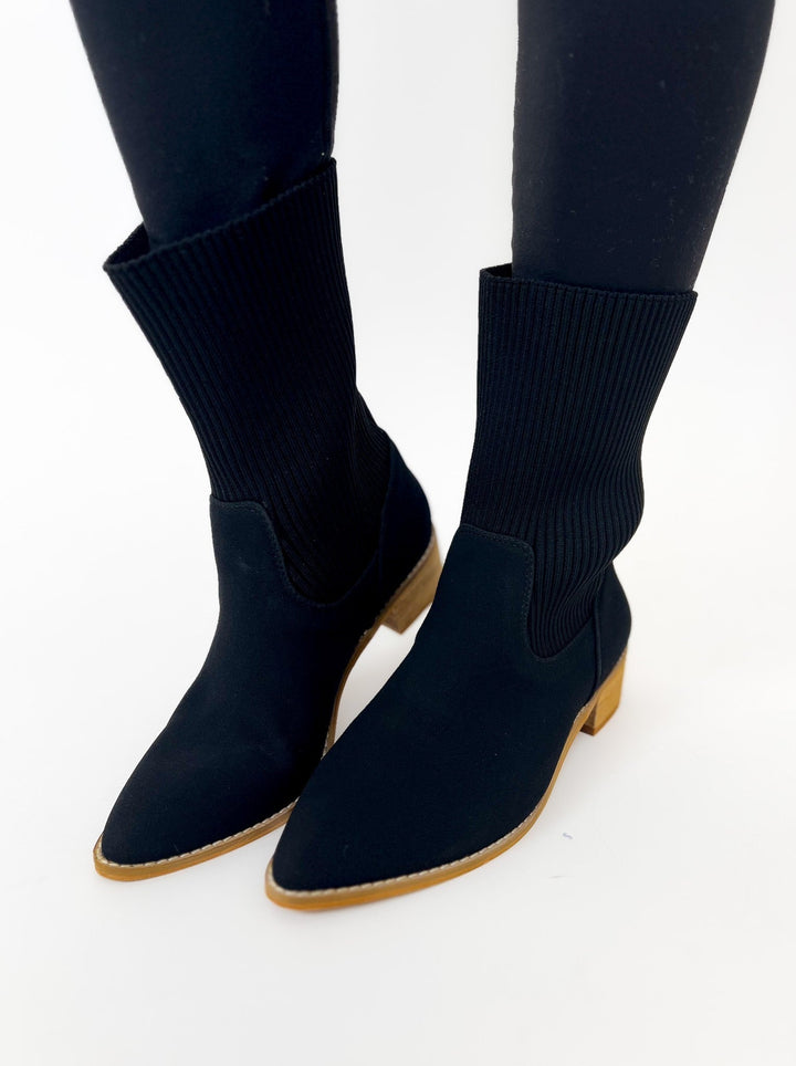 Ccocci Karen Knit Cuff Boots - Black