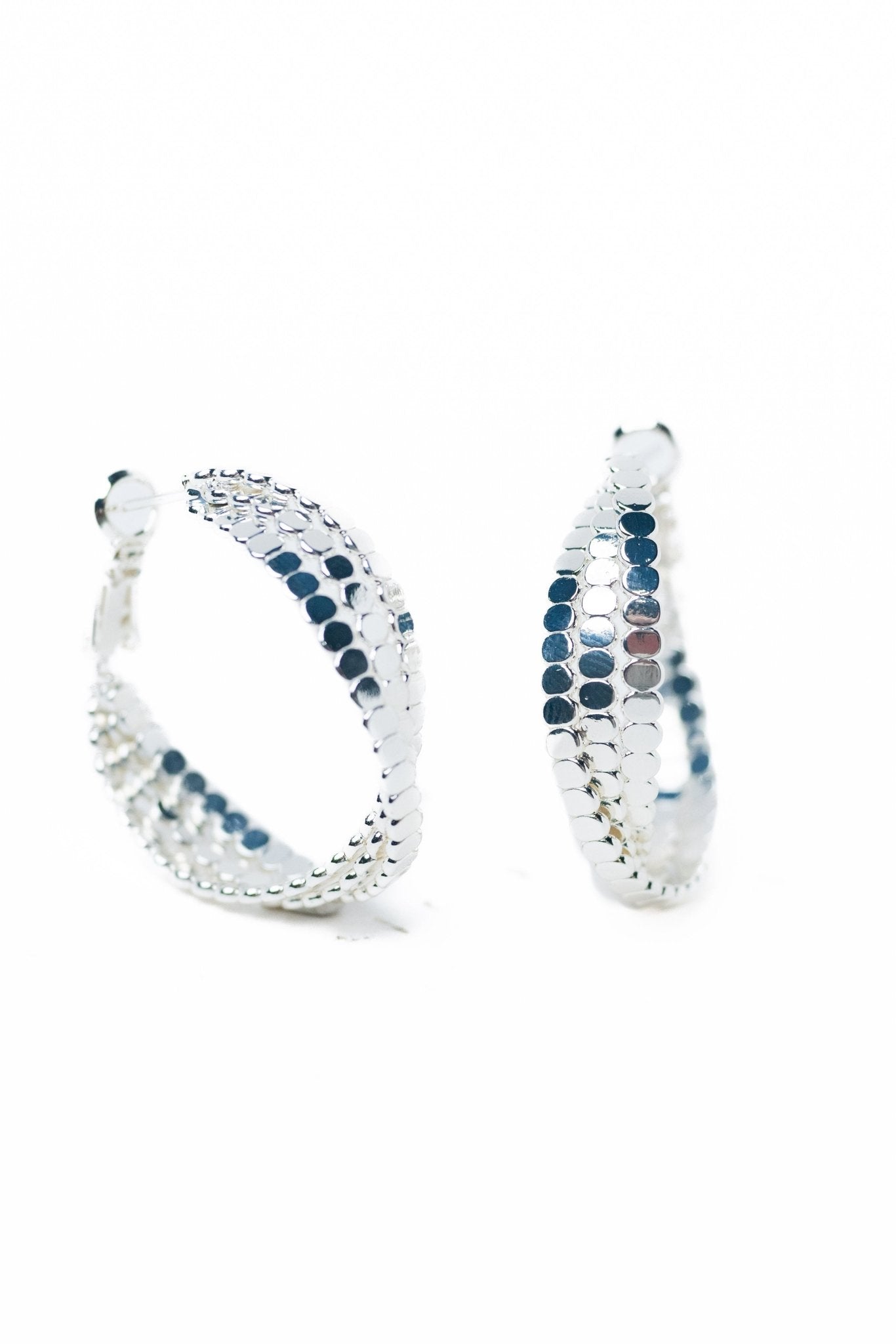 Jane Earrings - Liquid Metallic Pearl White - By Alexa Rae