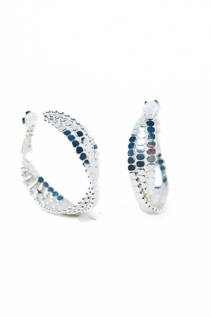 Jane Earrings - Liquid Metallic Pearl White - By Alexa Rae