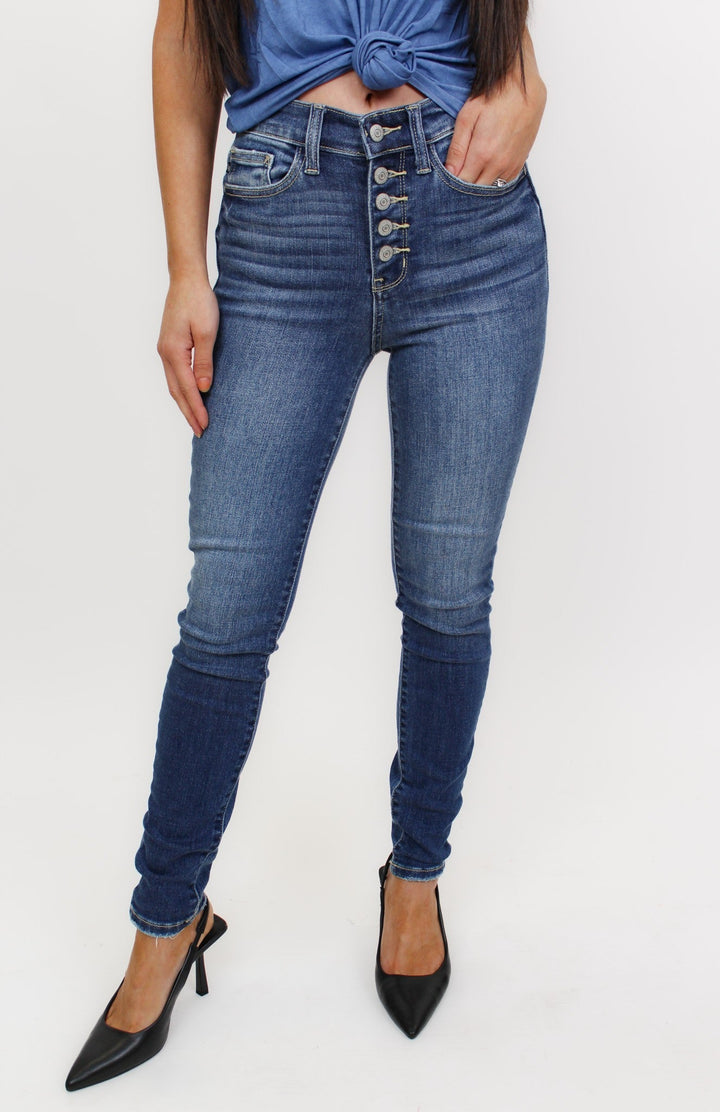 Judy Blue Diana Hi Rise Button Fly Skinny