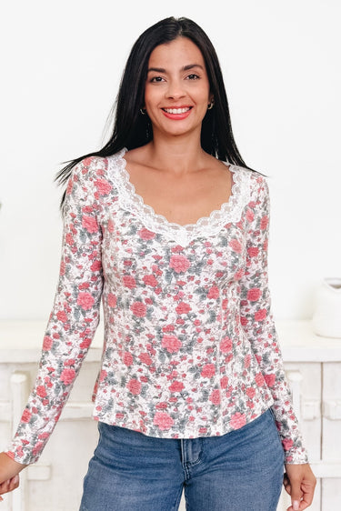 Kisses & Wishes Floral Top - By Alexa Rae