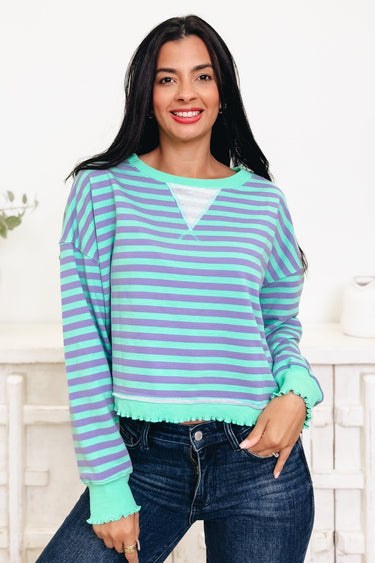 Lined & Divined Stripe Top - By Alexa Rae