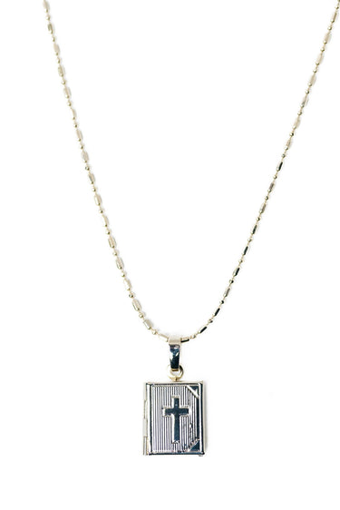 Locket Necklace - Metallic Linen - By Alexa Rae