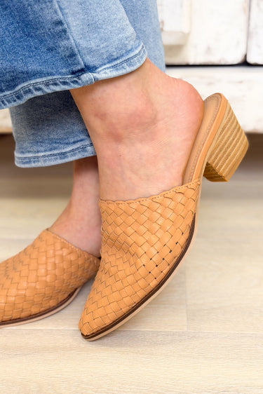 May Handwoven Leather Mules - Nude - By Alexa Rae