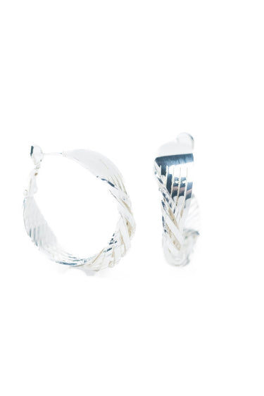 Mellie Earrings - Liquid Metallic Pearl White - By Alexa Rae