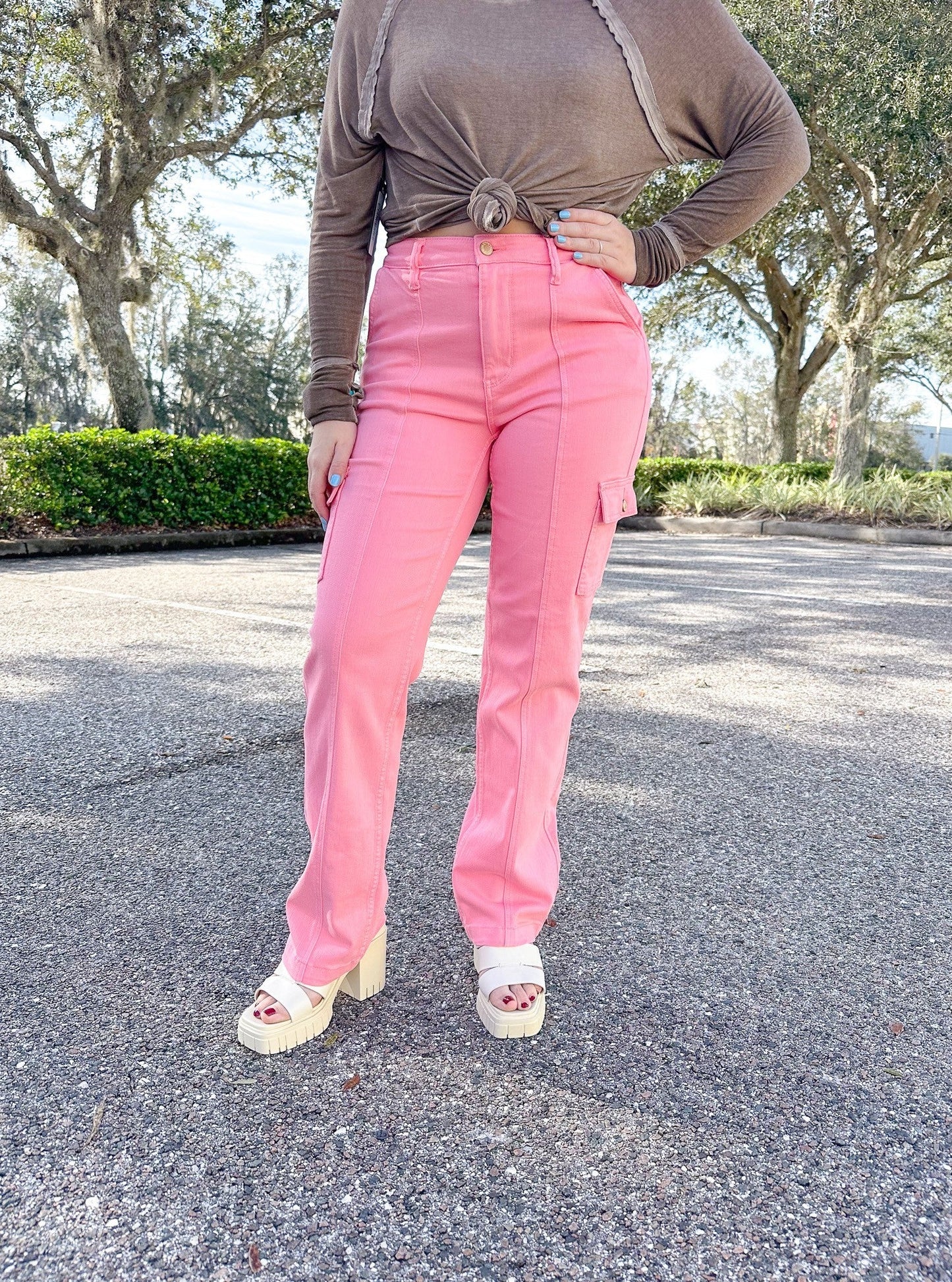 Judy Blue Candy Land High Rise Garment Dyed Straight Jeans *JB