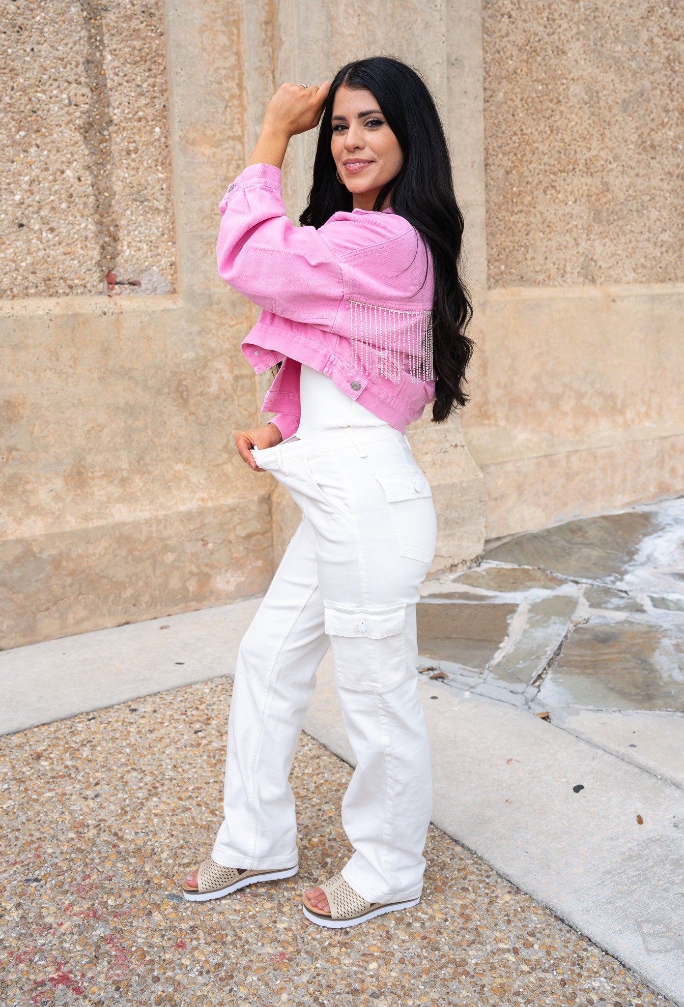 Cloud 9 By Judy Blue High Rise Cargo Straight Jeans *JB