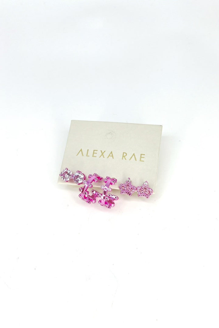 Crown Set Of 3 Earrings - 2 Colors!