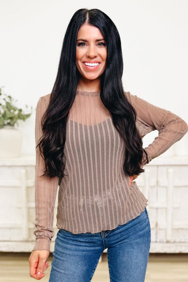 Shine Through Mesh Top - By Alexa Rae