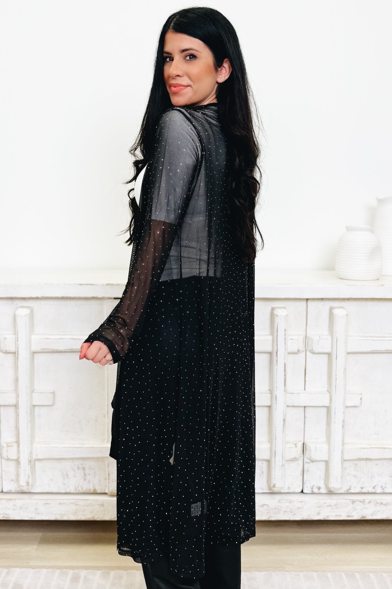 Stark Sparkle Mesh Duster - By Alexa Rae