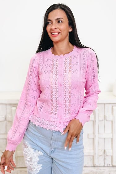 Tied In My Heart Bow Cardigan - By Alexa Rae