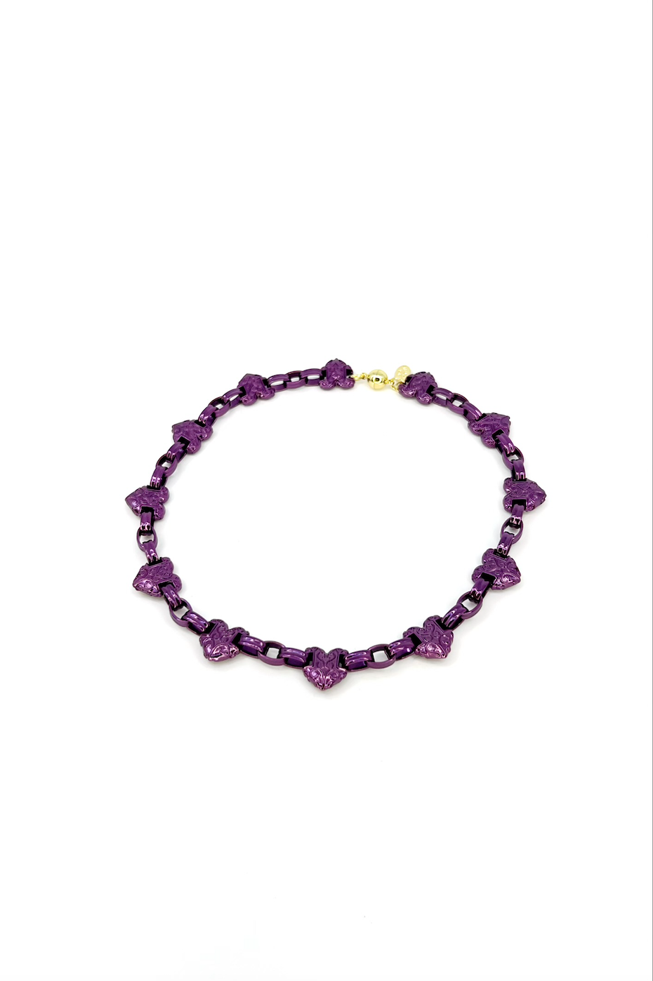 Fools Rush In Necklace - Liquid Metallic Plum