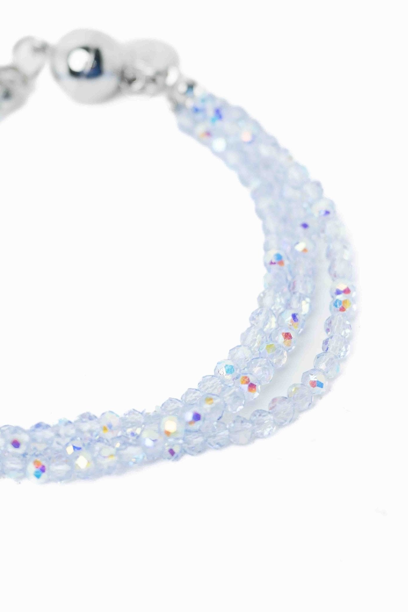 XO Bracelet - Diamond Dust Liquid Metallic Pearl White - By Alexa Rae