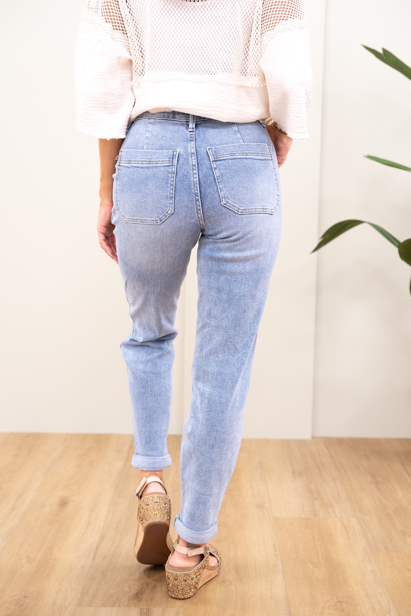 Judy Blue Walk It Out High Waist Vintage Double Cuff Jogger