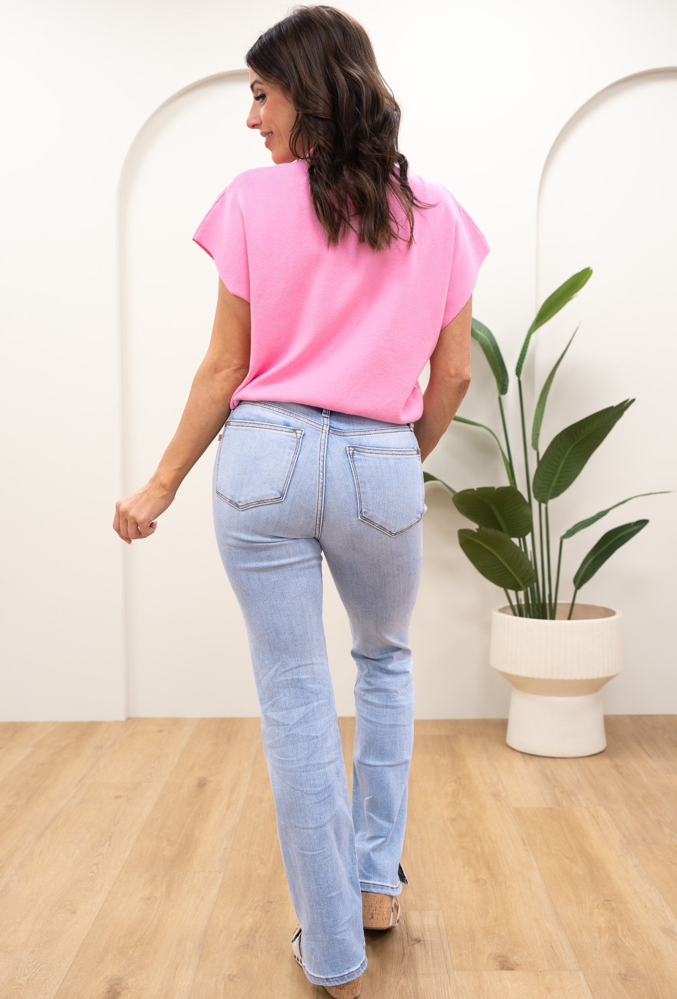 Judy Blue Judy With A Booty Mid Rise Bootcut Side Slit Jeans *JB