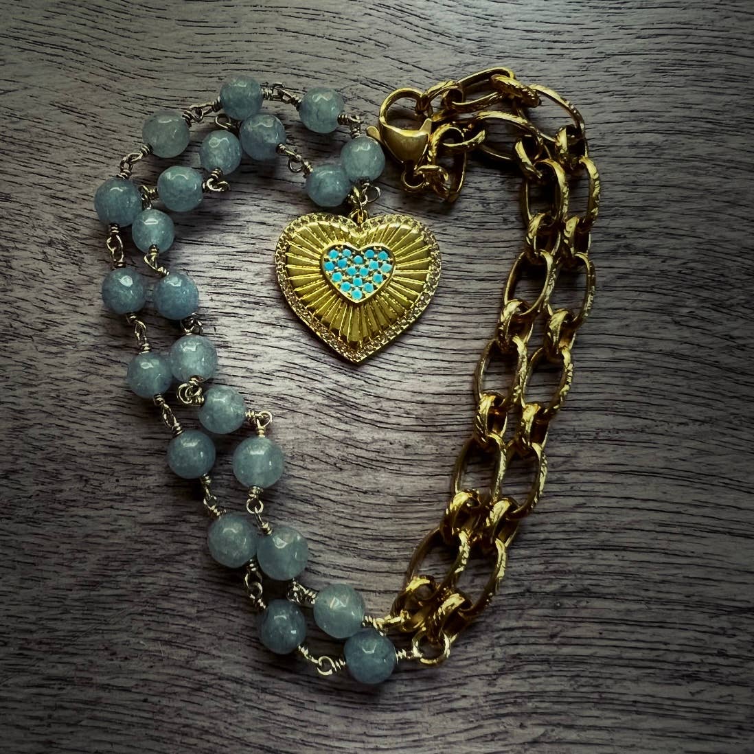 Blue Heart Necklace