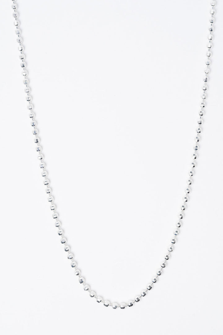 Binky Necklace - Liquid Metallic Pearl White