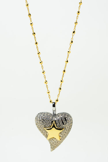 Falling Star Necklace - Gold Silver