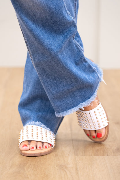 Judy Blue Keep Holding On High Rise Distressed Frayed Hem Bootcut Jeans