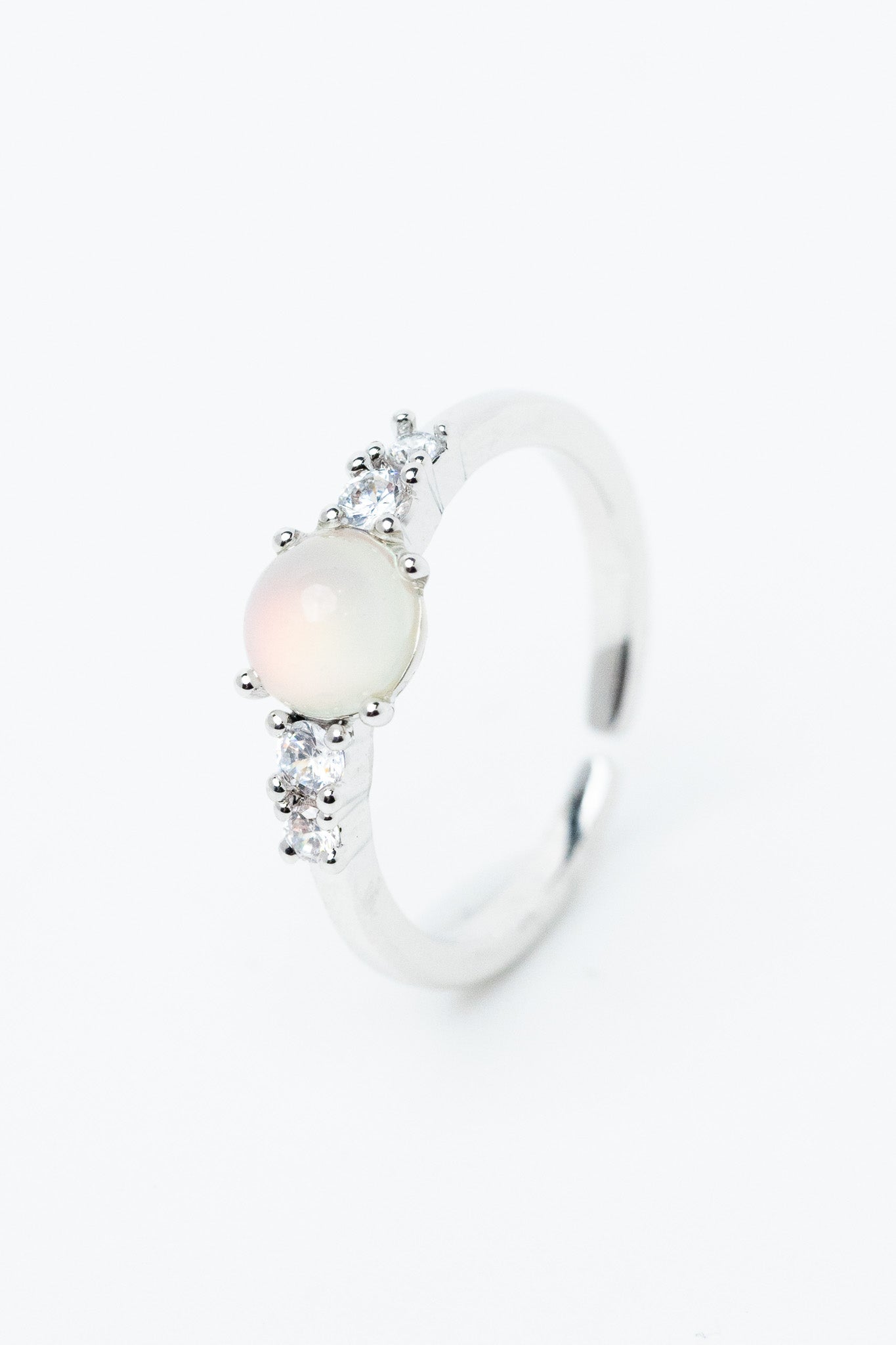 Lucinda Ring Round - Silver Opal