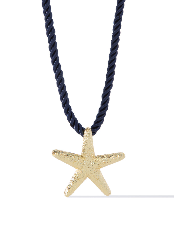 Biscayne Bay Necklace Starfish - Navy