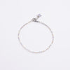 Breakfast At Tiffany's Anklet - Liquid Metallic Pearl White AB