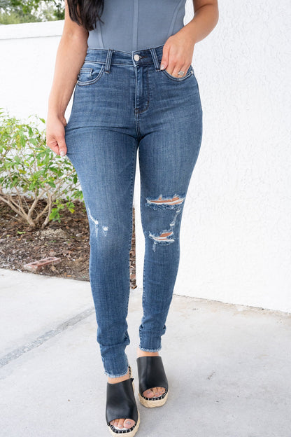 Judy Blue Bitter Sweet High Rise Skinny Destroy Jeans