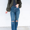 The Brandi By Judy Blue - Distressed Dad Jeans