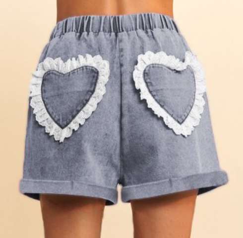 Giving It Your Whole Heart Shorts - 2 Colors!