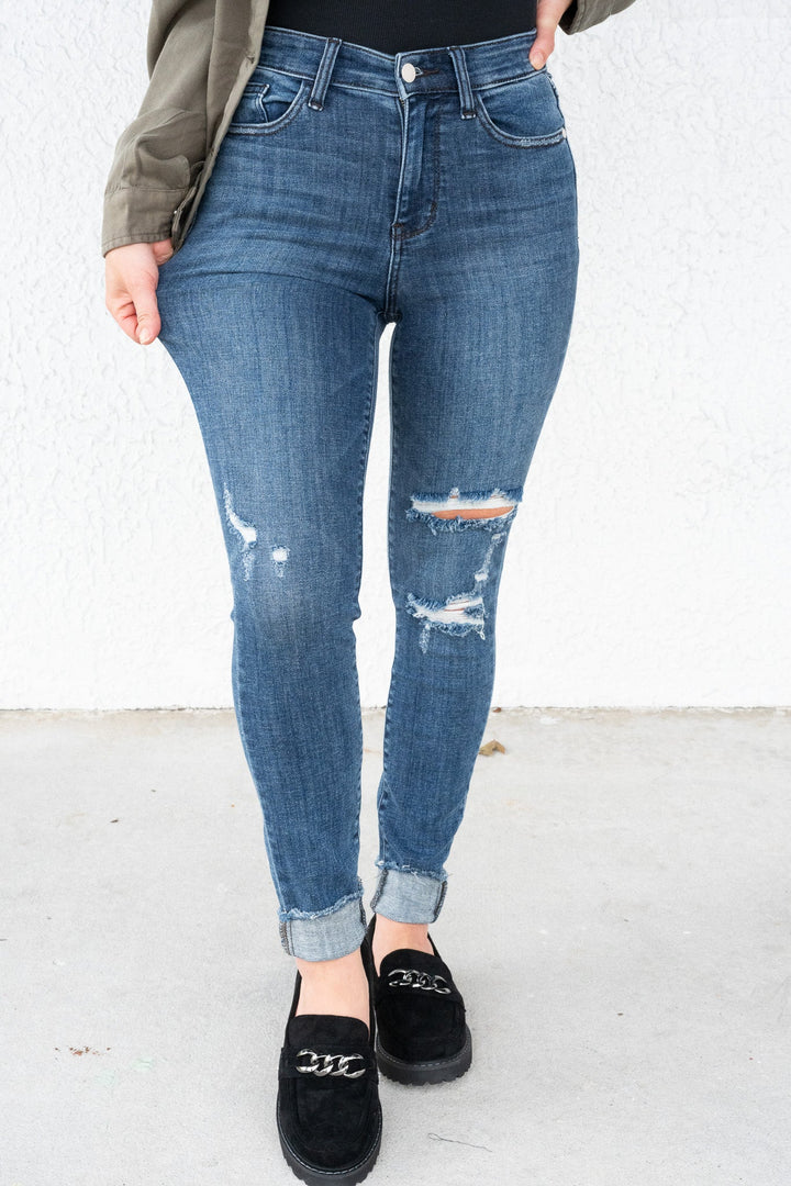 Judy Blue Bitter Sweet High Rise Skinny Destroy Jeans