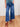 The Retro Babe By Risen - Tummy Control Wide Leg Jeans- Dark