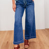 The Retro Babe By Risen - Tummy Control Wide Leg Jeans- Dark