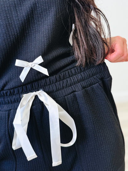 Sweet & Spunky Bow Sweatpants - 2 Colors!