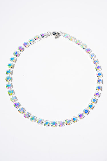 Ava Necklace - Liquid Metallic Pearl White AB