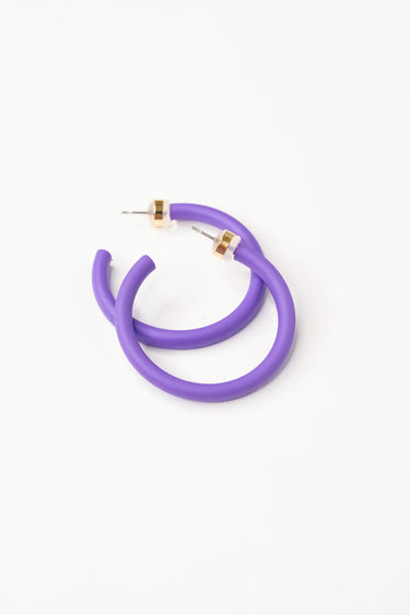 Josefina Earrings Small - Matte Electric Purple